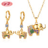 Navidad chapada en oro de 18 quilates HD | Mayorista de joyas | Conjuntos de joyas de joyería de pendientes de mujer de elefante de moda para niñas
