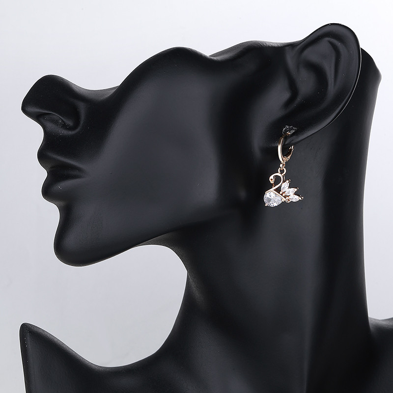 white swan earring