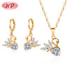 Wholesale 18K Gold Plated | Christmas American Diamond Natural Stone | Fashion Swan Women Earring Jewelry Jewelry Sets In HD