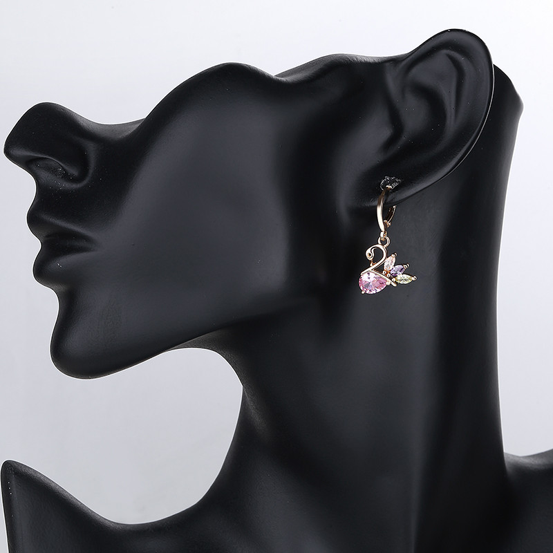 swan drop earrings