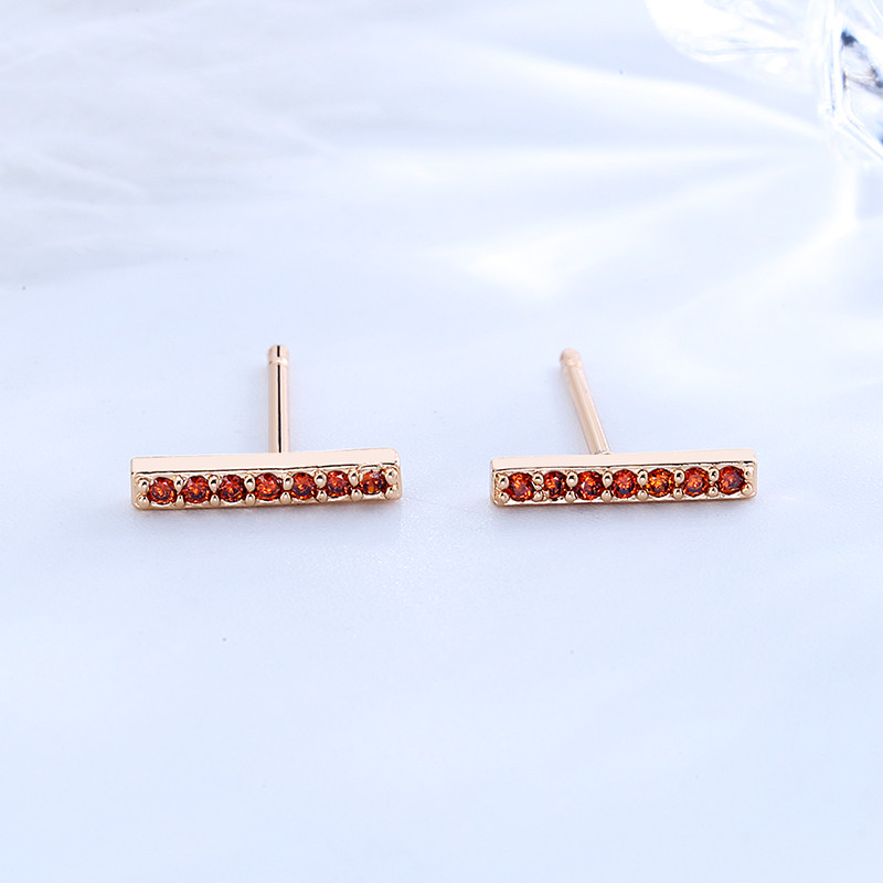 red cz stud earrings for women