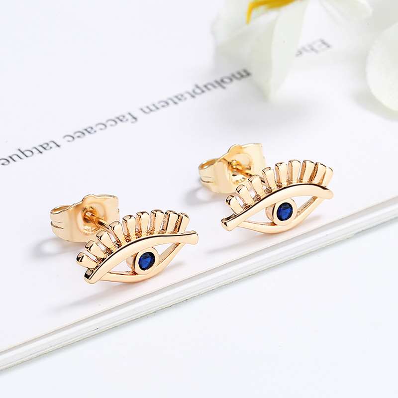 blue eye stud earrings