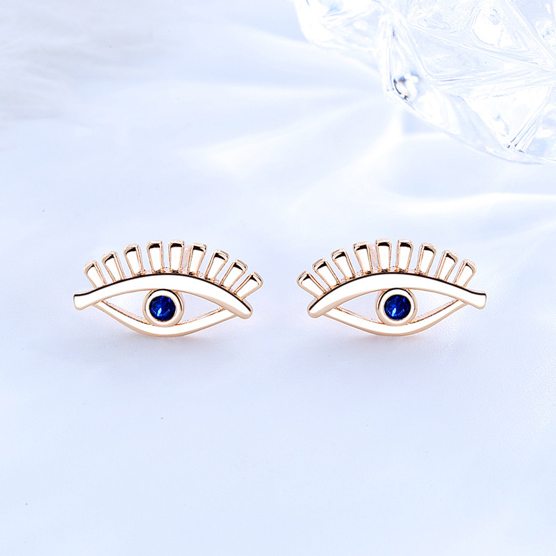 blue eye ear stud