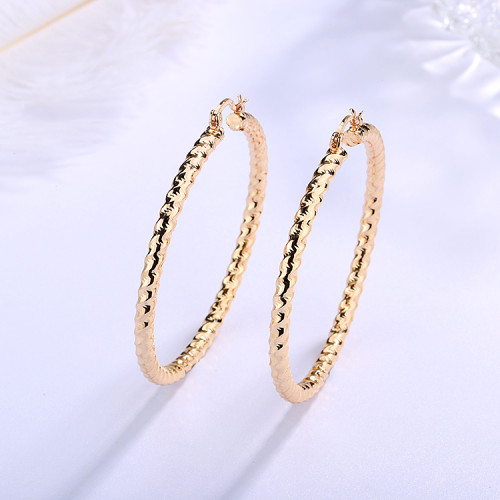 Bulk Costume Jewelry| Wrapped Twisted Big Thick Hoop Earrings for Women| Quality 18k Gold Plated Brass Allergy Free Eearring Maker