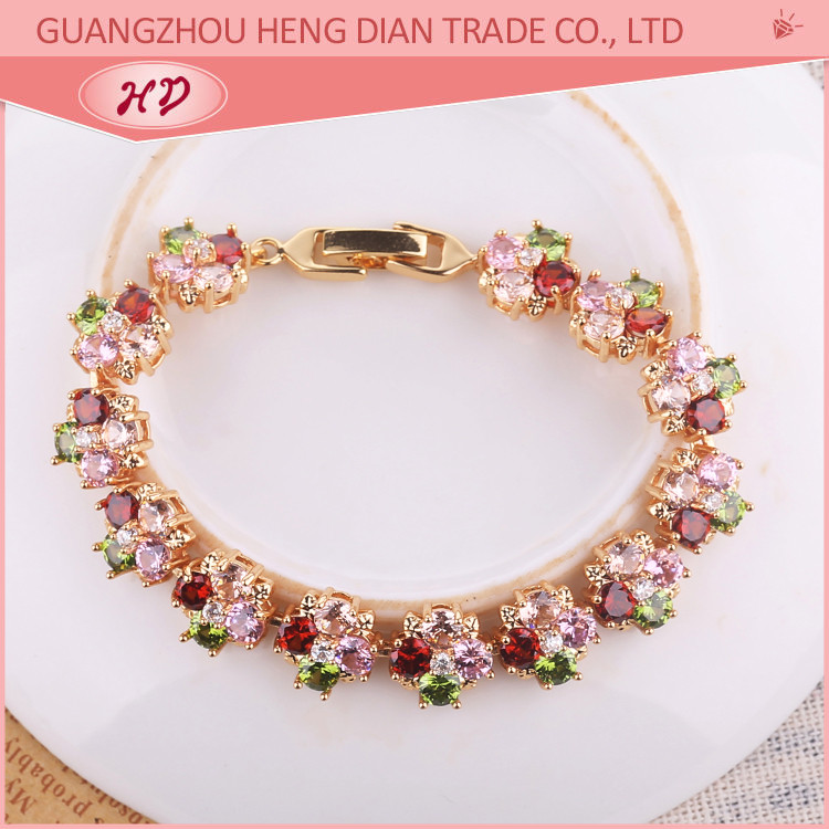 cz flower bracelets