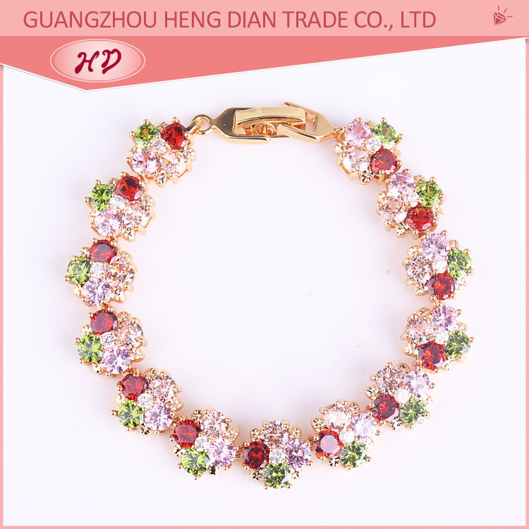 cz flower bracelets