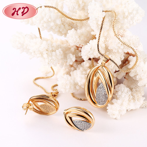 Custom Fashion Jewelry Wholesale| Stud Earrings Necklace Sets Special Design Elegant Trendy Stylish| Semijoias Conjunto Banhada 18k Zircnia