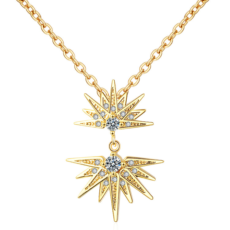 gold plated sunshine necklace