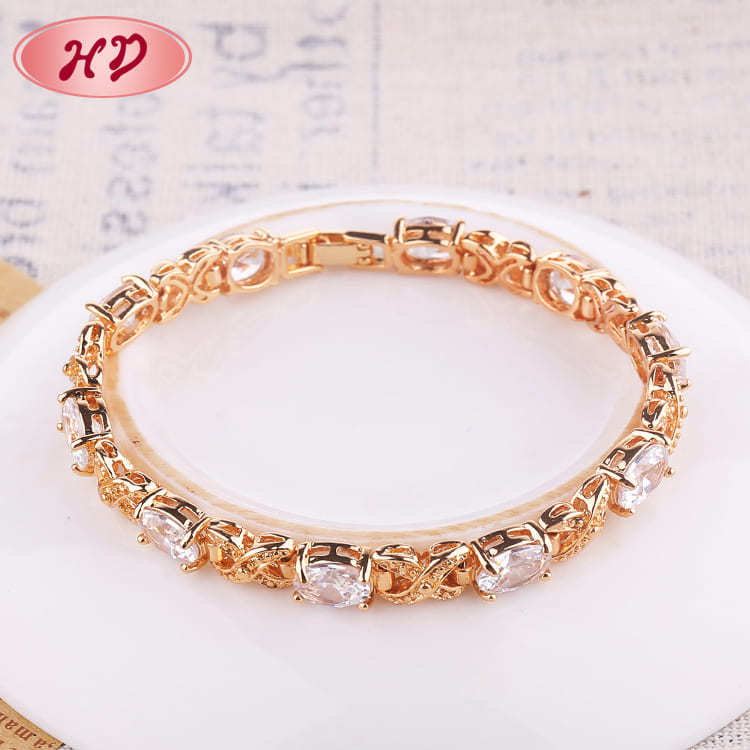 white color cz bracelets