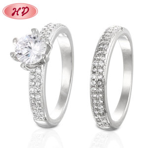 Wholesale Rings by the Dozen| Matching Rings for Couples Sisters Friends| Cubic Zirconia Rhodium Plating White Gold