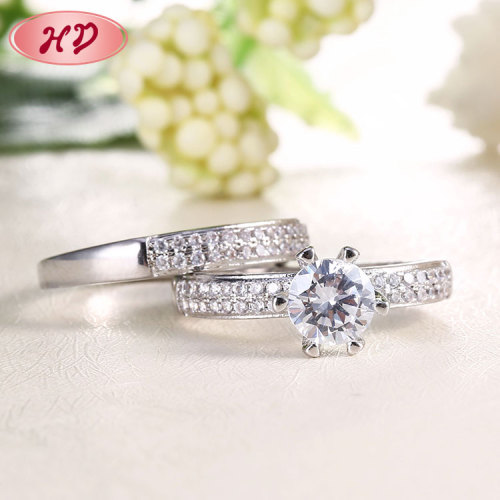Wholesale Rings by the Dozen| Matching Rings for Couples Sisters Friends| Cubic Zirconia Rhodium Plating White Gold