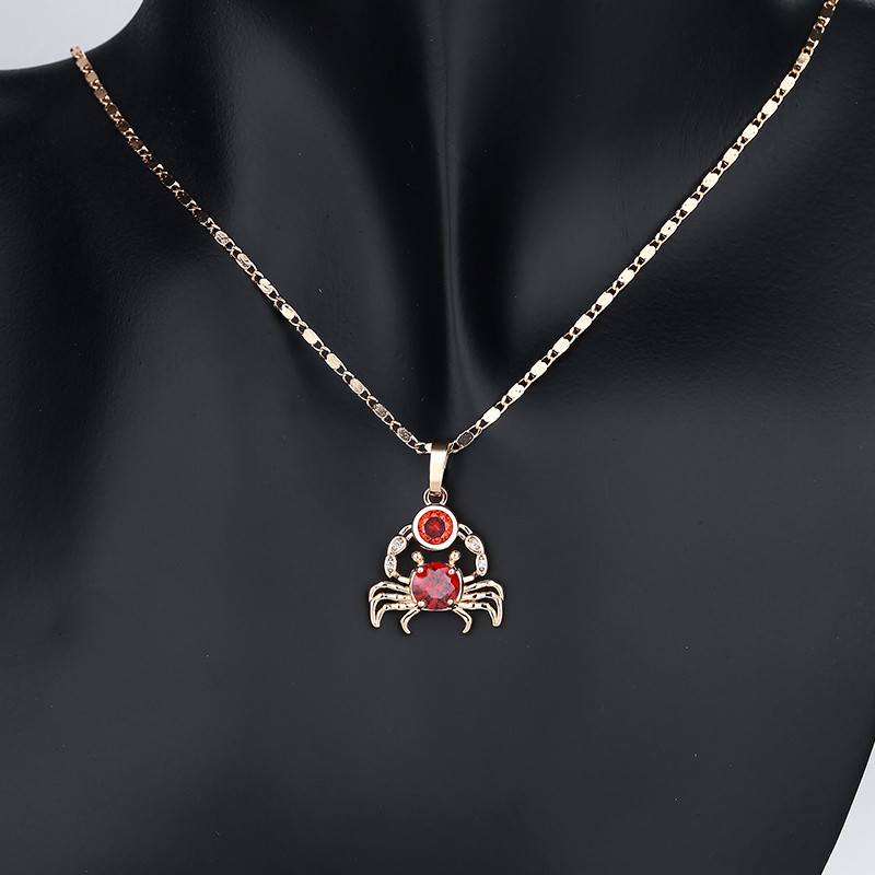 red cz cancer jewelry set