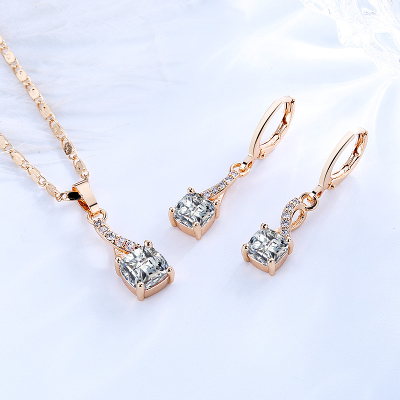 white cz jewlery sets 2