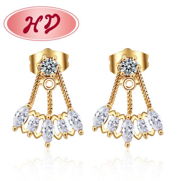 Batch Cubic Zirconia Stud Earrings Wholesale| Classy Fancy CZ Stones Jewelry Factory Supply| Studs for Ears Customization