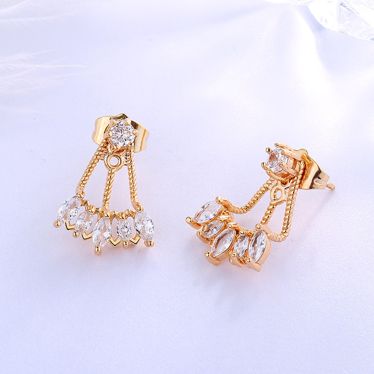 Fancy Cubic Zirconia Stud Earrings white 2