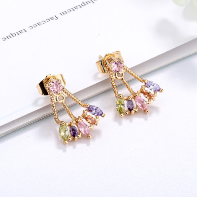 Batch Cubic Zirconia Stud Earrings Wholesale| Classy Fancy CZ Stones Jewelry Factory Supply| Studs for Ears Customization