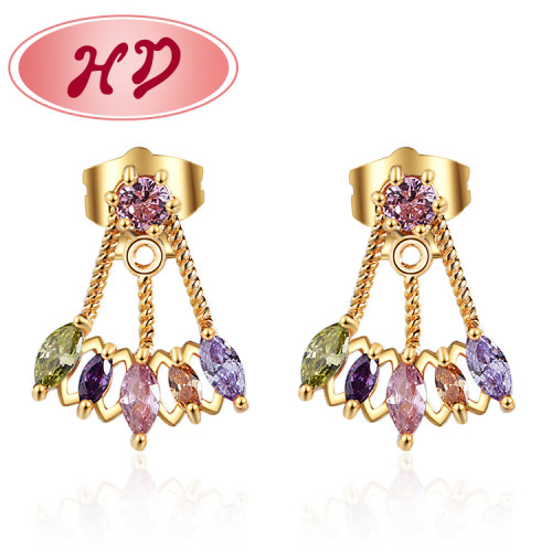 Batch Cubic Zirconia Stud Earrings Wholesale| Classy Fancy CZ Stones Jewelry Factory Supply| Studs for Ears Customization