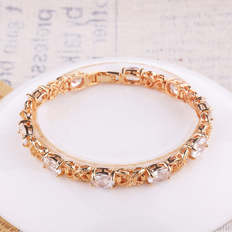 Thick Cubic Zirconia Chain Bracelets for Women 1