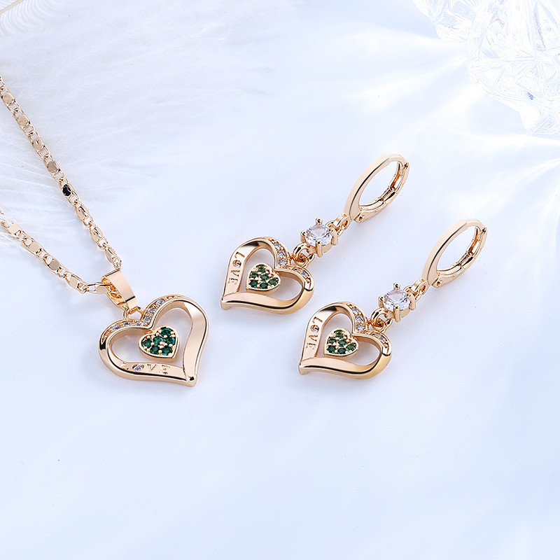 green cz jewlery sets 1