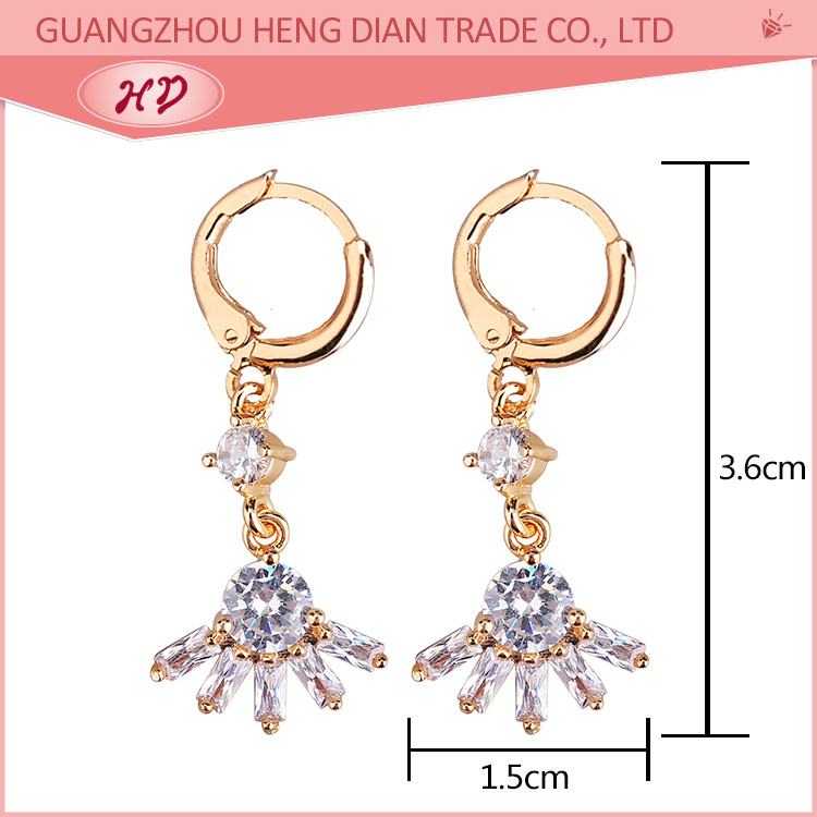 Dazzling Cubic Zirconia Drop Earrings for Women size