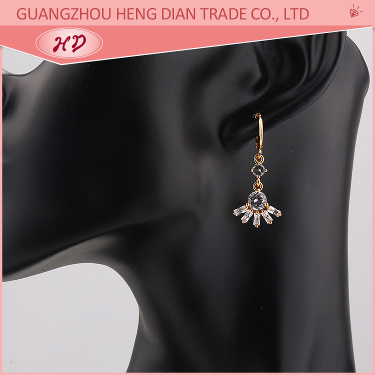 Dazzling Cubic Zirconia Drop Earrings for Women white 2