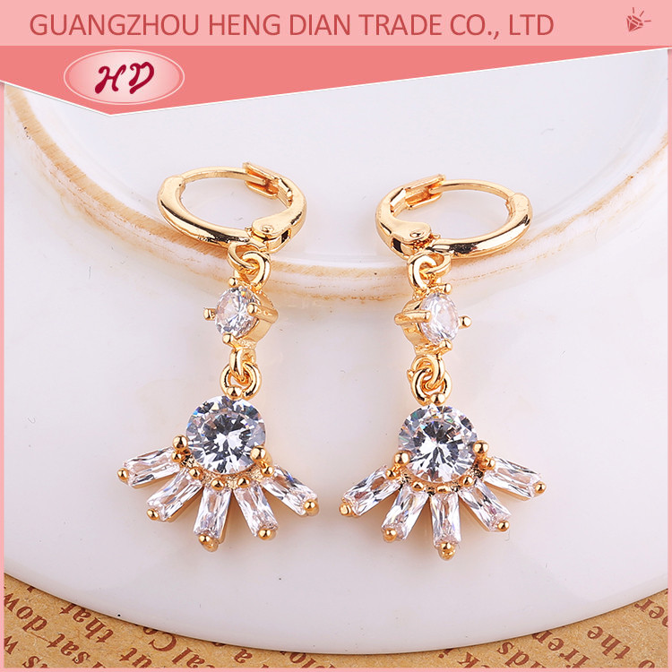 Dazzling Cubic Zirconia Drop Earrings for Women white 1