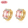 OEM & ODM Jewelry Manufacturer: Affordable Diamond Huggie Earrings with Customizable Design, 18k Gold Plated