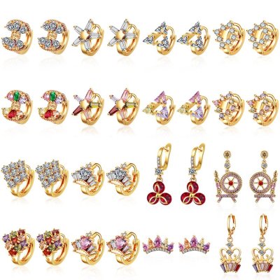 Fashion Jewellery Wholesale Suppliers| Custom Infinity Knot Huggie Earring Manufacturing Eight Eternal Love Symbol Ear Rings for Women| 18k Gold Plated Cubic Zirconia