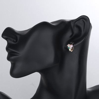 New Arrivals 2022 China Jewelry Factory Supplies| Fashion Fine Aretes Jewelry AAA Cubic Zirconia Good Quality CZ Butterfly Earrings Wholesale| 18k Gold Plated Brass Huggy Customization Service