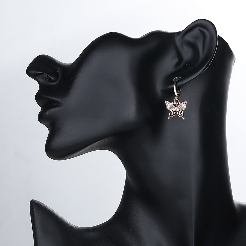 Cute Women Artificial Jewellery Butterfly Earrings and Necklace Sets multi 3