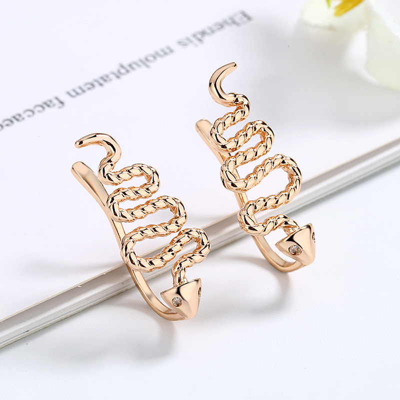 CZ Baguette Huggie Earrings white 1