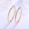 Custom 18k Gold Coated Jewelry |Statement Earring Hoops Wholesale Designed in Triangle Stereoscopic Pattern| China Hoop Earrings Factory