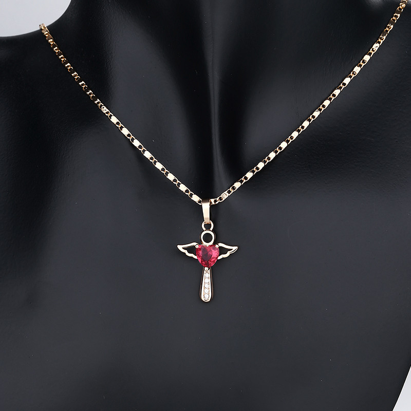 Wings Magic Wand Jewelry Sets red necklace