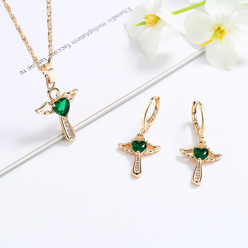 Wings Magic Wand Jewelry Sets green 1