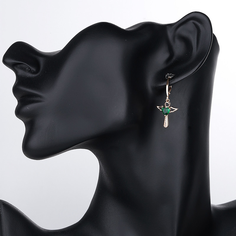 Wings Magic Wand Jewelry Sets green earring