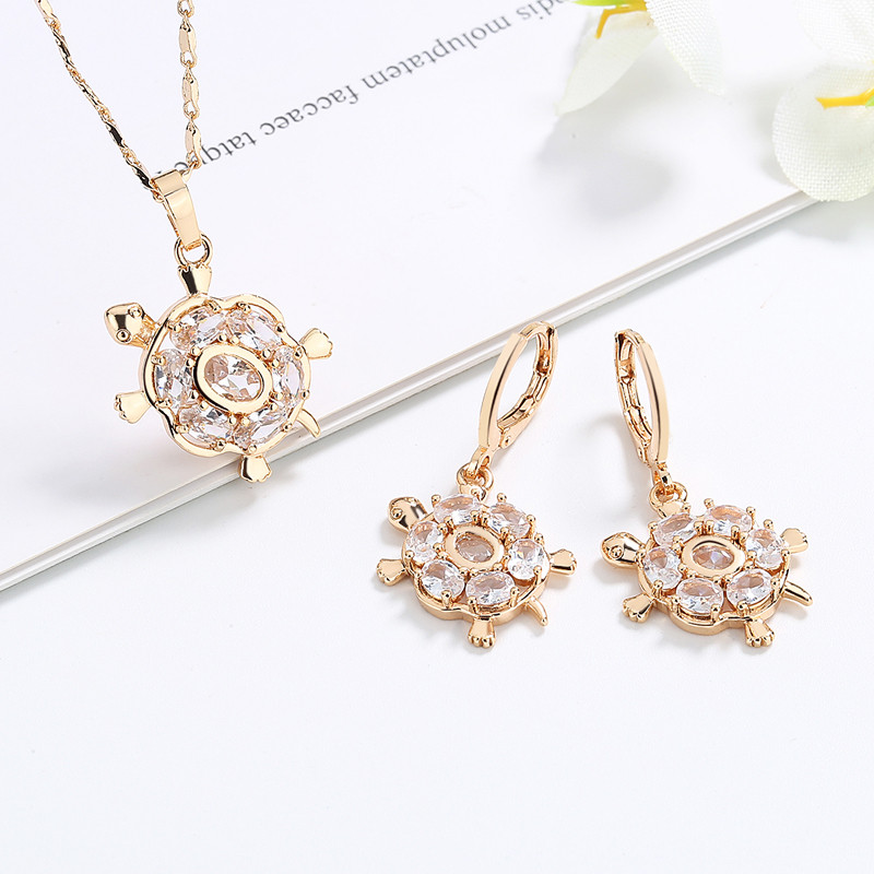 Cubic Zirconia Turtle Jewelry Sets