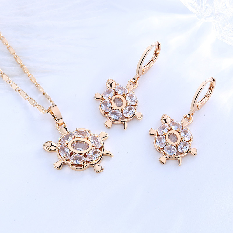 Cubic Zirconia Turtle Jewelry Sets