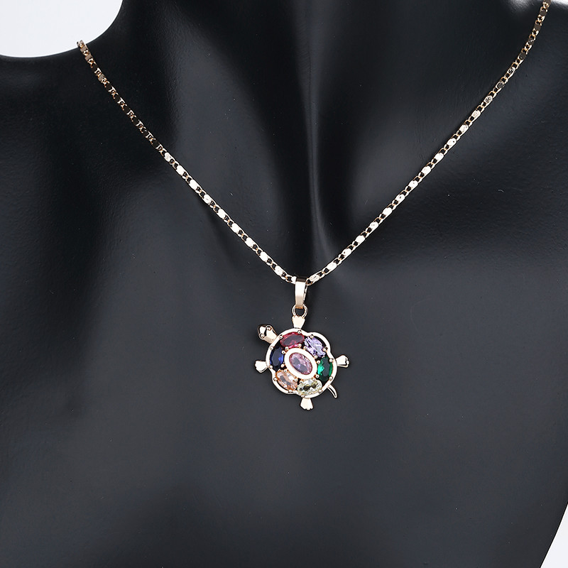 Cubic Zirconia Turtle Jewelry Sets multicolor necklace
