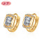 Customized Luxury Cubic Zirconia Brass Huggies Earring| 18k Gold Plated Jewelry Woman Ear Piercing| AAA CZ High Quality Joyeria from China