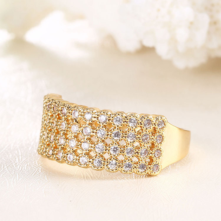Cubic Zirconia Chunky Rings for Women 18k gold
