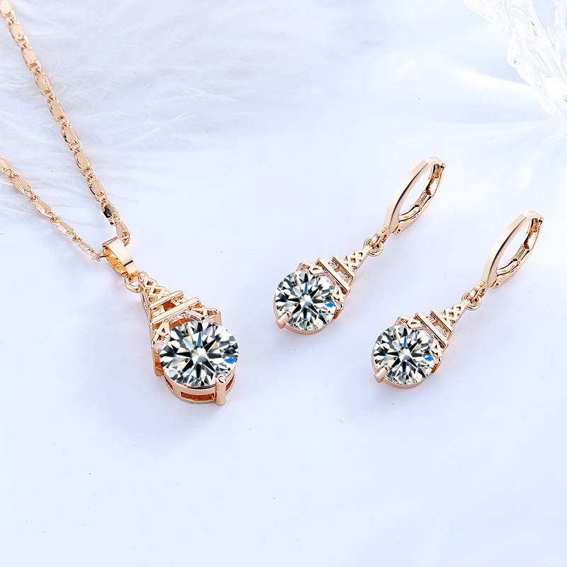 Cubic Zirconia Eiffel Tower Jewelry Sets