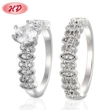 Custom Engagement Rings| Women Zirconia Matching Rings Wholesale|AAA CZ Rhoidium Plated Rings
