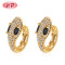 Factory Direct Sale| Iced Out Cubic Zirconia Snake Hugging Hoop Earring| 18k Gold Plated Brass Mayoreo Aretes Aesthetic