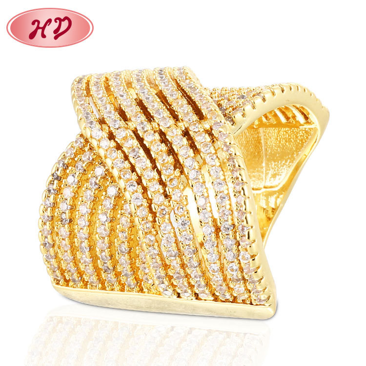 Personalized Women Thick Rings Gold Plated