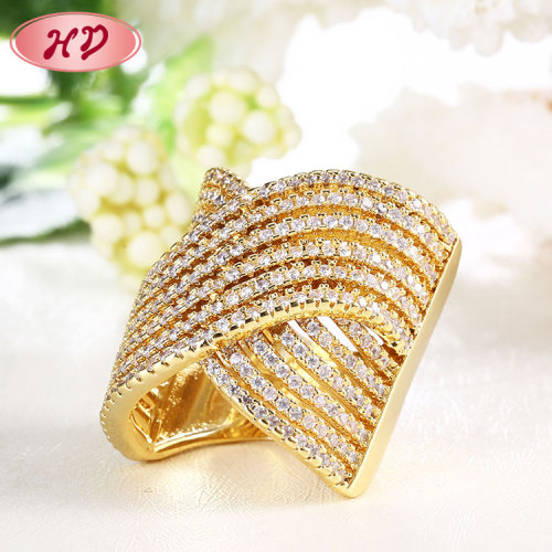 Importar Accesorios Para Mujeres| Bulk of Women Chunky Thick Golden Rings Gold Rhodium Plated Rings Wholesale| AAA Cubic Zirconia Stones Personalized Wedding Band