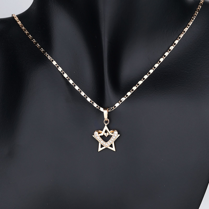 Star with Heart Jewelry Set of Earring and Necklace 4