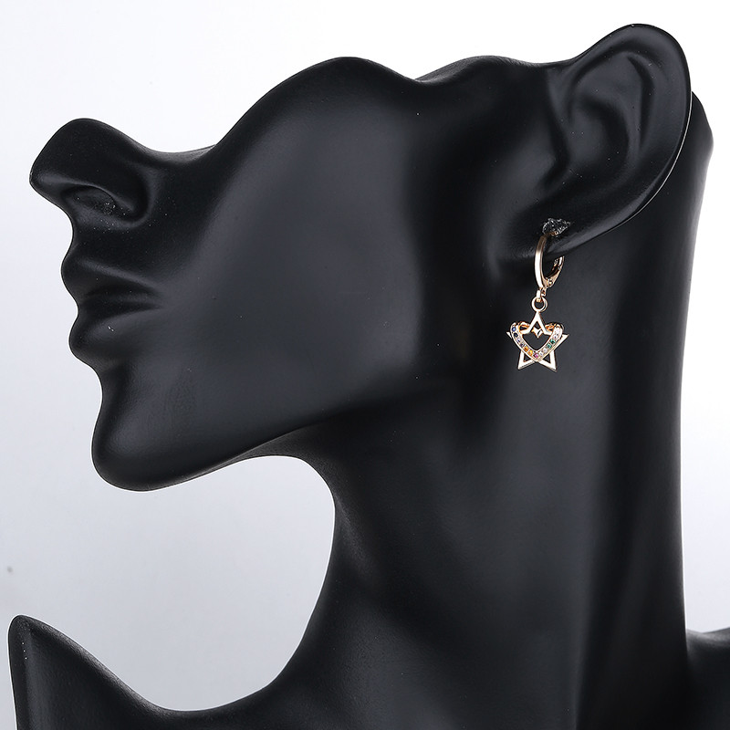 Star with Heart Jewelry Set of Earring and Necklace earring