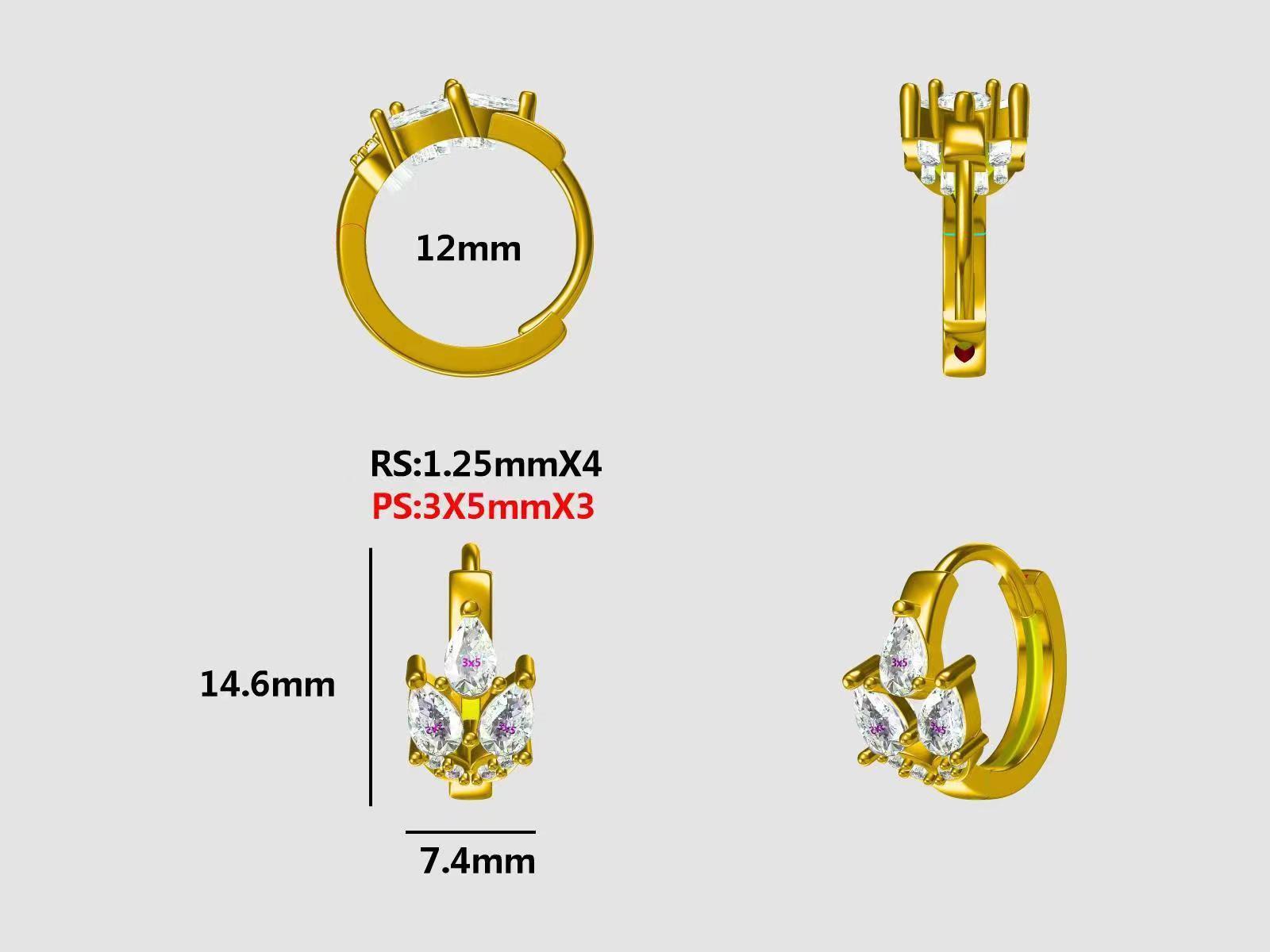 Wheel Design CZ Leather Chain Bracelets