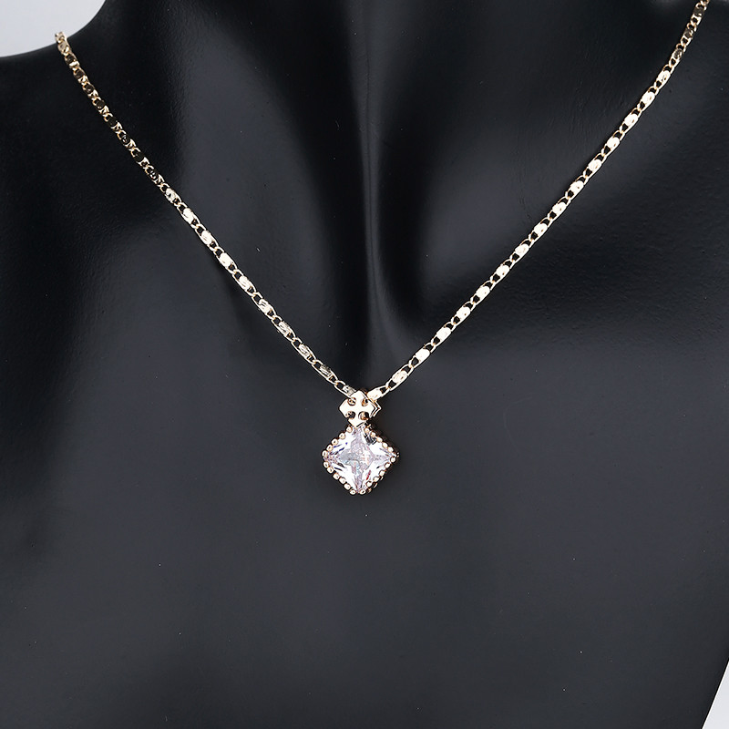 Cubic Zirconia Set of Earring and Necklace