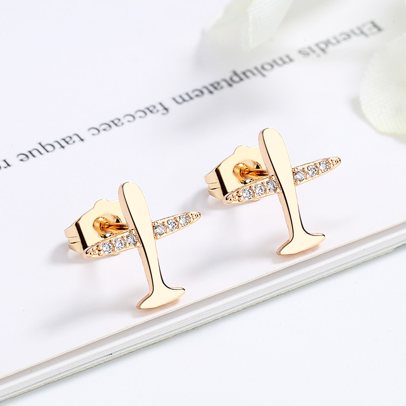 Dangling CZ Stud Earring